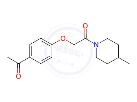 Chemical structure of 4'-[[2-(4-Methylpiperidino)-2-oxoethyl]oxy]acetophenone
