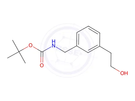Chemical structure of tert-Butyl 3-(2-hydroxyethyl)benzylcarbamate