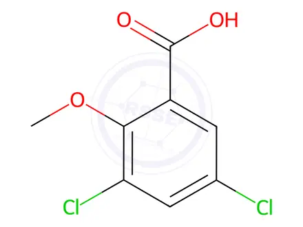 Chemical structure of 3,5-Dichloro-2-methoxybenzoic acid