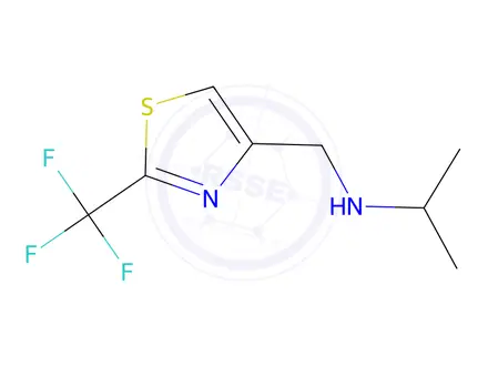 Chemical structure of N-((2-(trifluoromethyl)thiazol-4-yl)methyl)propan-2-amine