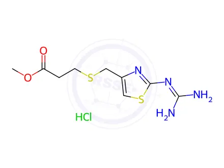 Chemical structure of Famotidine Acid Methyl Ester Hydrochloride (Famotidine Impurity)