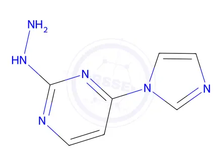 Chemical structure of 2-hydrazinyl-4-(1h-imidazol-1-yl)pyrimidine