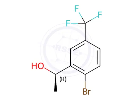 Chemical structure of (R)-1-(2-bromo-5-(trifluoromethyl)phenyl)ethan-1-ol