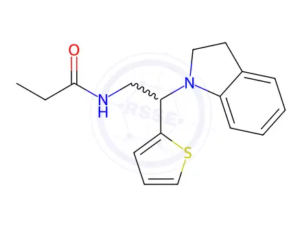 Chemical structure of N-(2-(Indolin-1-yl)-2-(thiophen-2-yl)ethyl)propionamide
