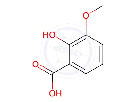 Chemical structure of 3-Methoxysalicylic acid