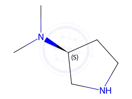 Chemical structure of (3S)-(-)-3-(Dimethylamino)pyrrolidine