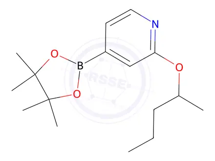 Chemical structure of 2-(Pentan-2-yloxy)-4-(4,4,5,5-tetramethyl-1,3,2-dioxaborolan-2-yl)pyridine