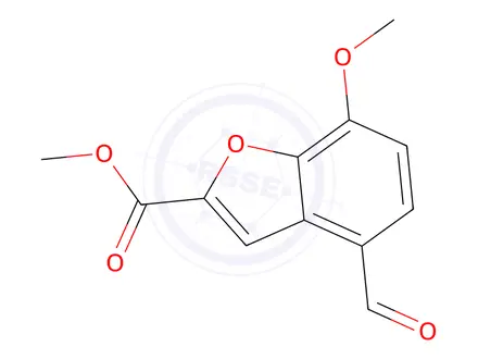 Chemical structure of Methyl 4-Formyl-7-methoxy-1-benzofuran-2-carboxylate