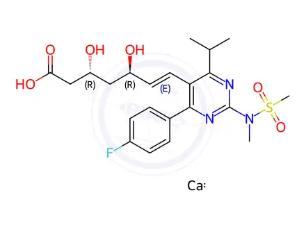 Chemical structure of Rosuvastatin calcium isomer-3