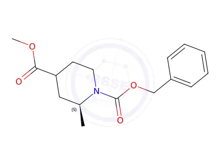 Chemical structure of 1-Benzyl 4-methyl (2S)-2-methylpiperidine-1,4-dicarboxylate
