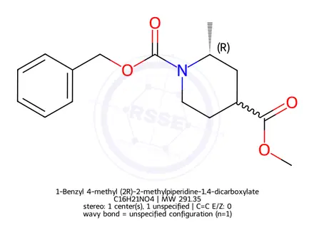Chemical structure of 1-Benzyl 4-methyl (2R)-2-methylpiperidine-1,4-dicarboxylate