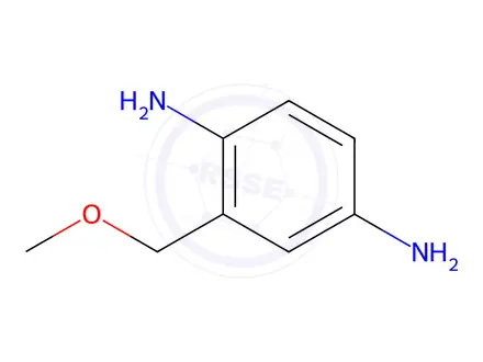 Chemical structure of 2-(methoxymethyl)benzene-1,4-diamine