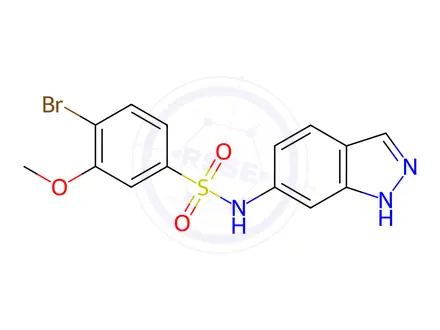 Chemical structure of 4-bromo-N-(2H-indazol-6-yl)-3-methoxybenzene-1-sulfonamide