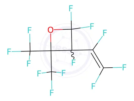 Chemical structure of 2,2-BIS(TRIFLUOROMETHYL)-3-(TRIFLUOROVINYL)TRIFLUOROOXETANE