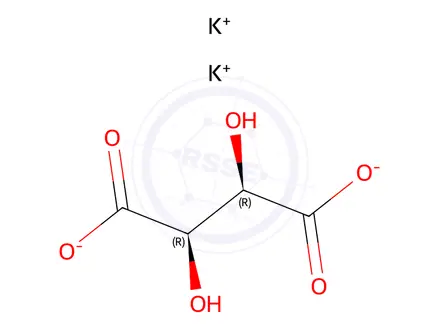 Chemical structure of Potassium L-tartrate hydrate