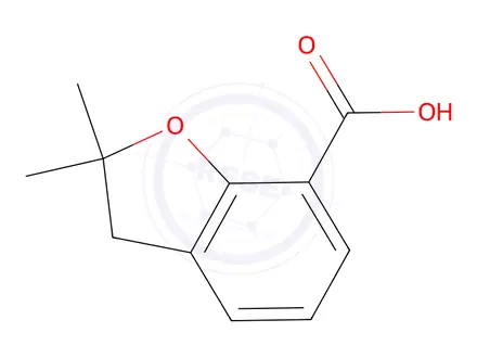 Chemical structure of 2,2-dimethyl-2,3-dihydro-1-benzofuran-7-carboxylic Acid