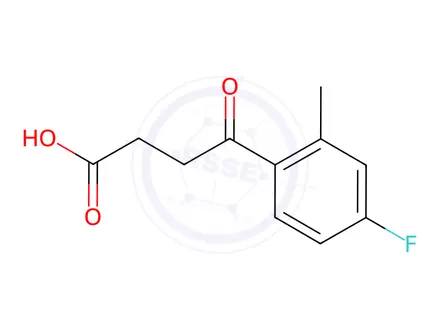 Chemical structure of 4-(4-Fluoro-2-methylphenyl)-4-oxobutanoic acid