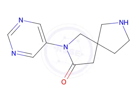 Chemical structure of 2-(Pyrimidin-5-yl)-2,7-diazaspiro[4.4]nonan-3-one