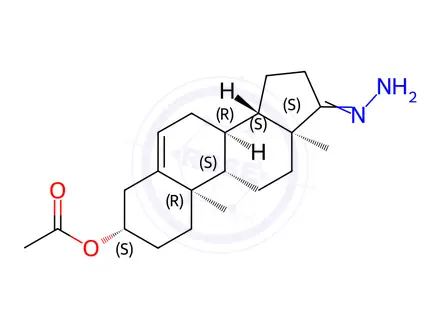 Chemical structure of 3-O-Acetylandrostenone hydrazone