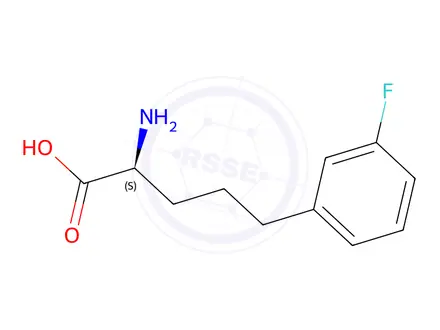 Chemical structure of (S)-2-Amino-5-(3-fluorophenyl)pentanoic acid
