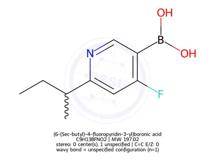 Chemical structure of (6-(Sec-butyl)-4-fluoropyridin-3-yl)boronic acid