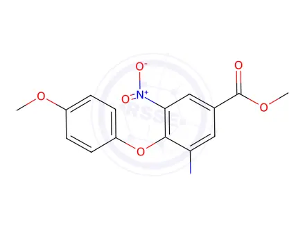 Chemical structure of Methyl 4-(4-methoxyphenoxy)-3,5-dinitrobenzoate