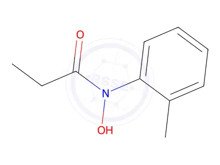 Chemical structure of Propanamide, N-hydroxy-N-(2-methylphenyl)-