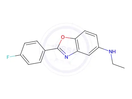 Chemical structure of (4-fluorophenyl)-alpha-methyl-5-benzoxazole methylamine