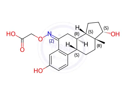 Chemical structure of b-Estradiol-6-one 6-(O-carboxymethyloxime)