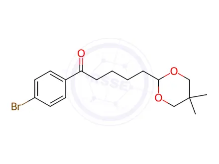 Chemical structure of 4'-Bromo-5-(5,5-dimethyl-1,3-dioxan-2-yl)valerophenone