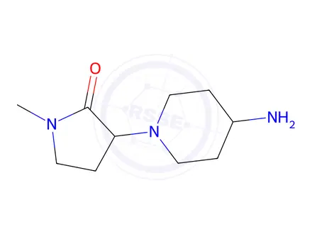 Chemical structure of 3-(4-Aminopiperidin-1-yl)-1-methylpyrrolidin-2-one
