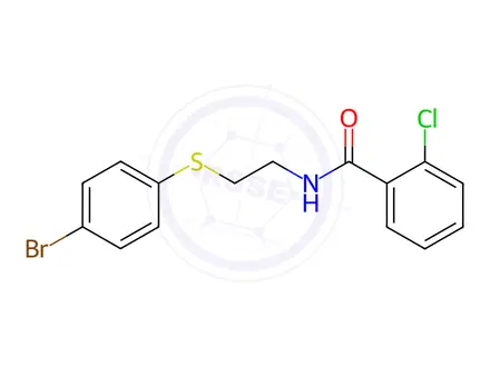 Chemical structure of N-{2-[(4-bromophenyl)sulfanyl]ethyl}-2-chlorobenzamide
