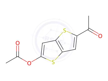 Chemical structure of 2-Acetylthieno[3,2-b]thiophen-5-ol acetate