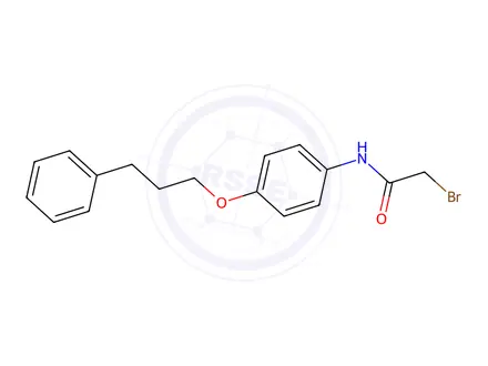 Chemical structure of 2-Bromo-N-[4-(3-phenylpropoxy)phenyl]acetamide