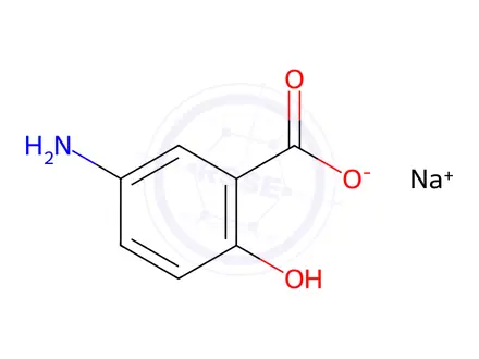Chemical structure of 5-AMINOSALICYLIC ACID SODIUM SALT