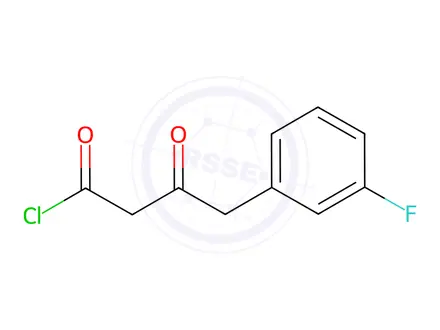 Chemical structure of 3-Oxo-4-(3-fluorophenyl)butanoyl chloride