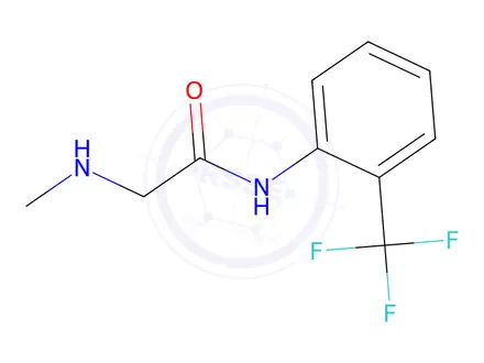 Chemical structure of 2-(Methylamino)-N-(2-(trifluoromethyl)phenyl)acetamide hydrochloride