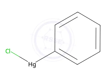 Chemical structure of Phenylmercury chloride