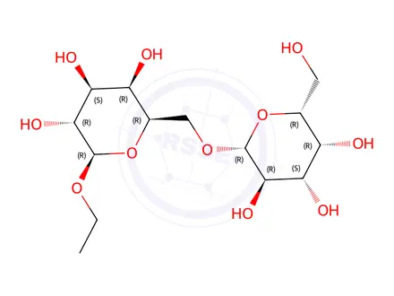 Chemical structure of .beta.-D-Galactopyranoside, ethyl 6-O-.beta.-D-galactopyranosyl-