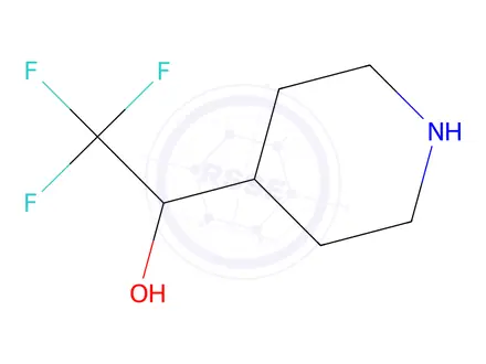 Chemical structure of 2,2,2-Trifluoro-1-(piperidin-4-yl)ethan-1-ol