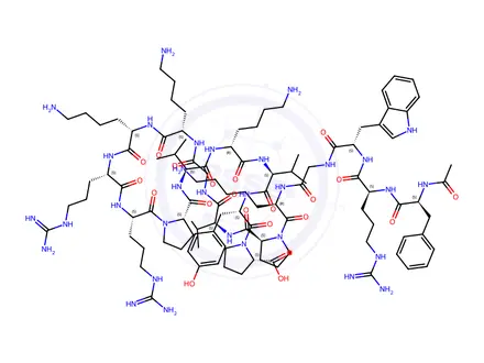 Chemical structure of Acetyl-ACTH (7-24) (human, bovine, rat)