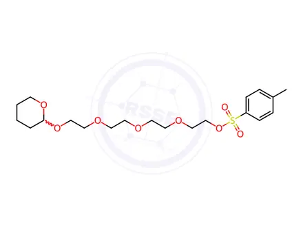 Chemical structure of 2-(2-(2-(2-((Tetrahydro-2H-pyran-2-yl)oxy)ethoxy)ethoxy)ethoxy)ethyl 4-methylbenzenesulfonate