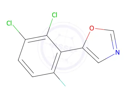 Chemical structure of 5-(2,3-Dichloro-6-fluorophenyl)oxazole