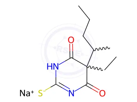 Chemical structure of Barbital Impurity 4 Sodium Salt (Thiopental Sodium)