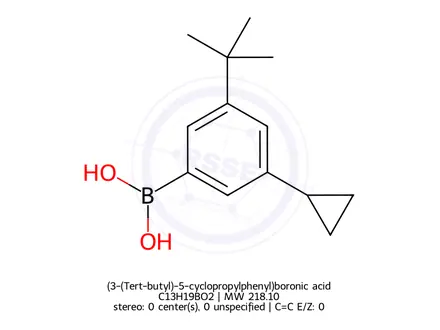 Chemical structure of (3-(Tert-butyl)-5-cyclopropylphenyl)boronic acid