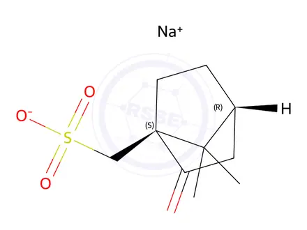 Chemical structure of D-Camphor-10-sulfonic Acid Sodium Salt