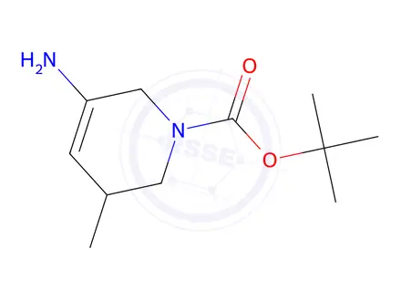 Chemical structure of Tert-butyl 5-amino-3-methyl-3,6-dihydropyridine-1(2H)-carboxylate
