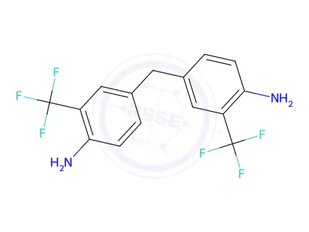 Chemical structure of 4,4'-DIAMINO-3,3'-DI-(TRIFLUOROMETHYL)-DIPHENYLMETHANE