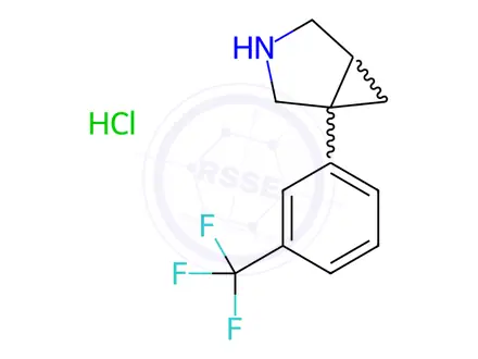 Chemical structure of 1-[3-(Trifluoromethyl)phenyl]-3-azabicyclo[3.1.0]hexane Hydrochloride