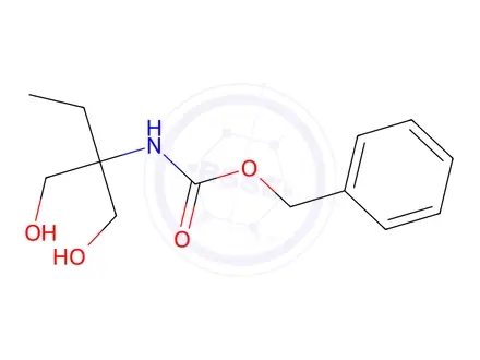 Chemical structure of Carbamic acid, N-[1,1-bis(hydroxymethyl)propyl]-, phenylmethyl ester